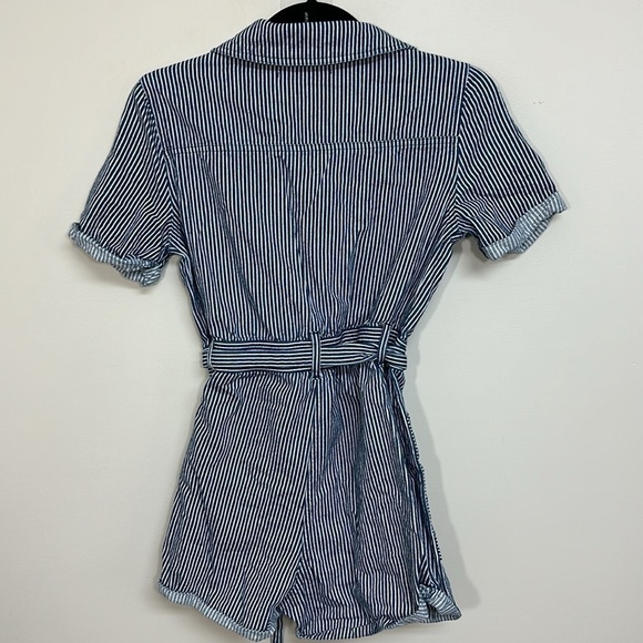 Urban Outfitters Carmen Striped Button Front Playsuit Small - Picture 4 of 5